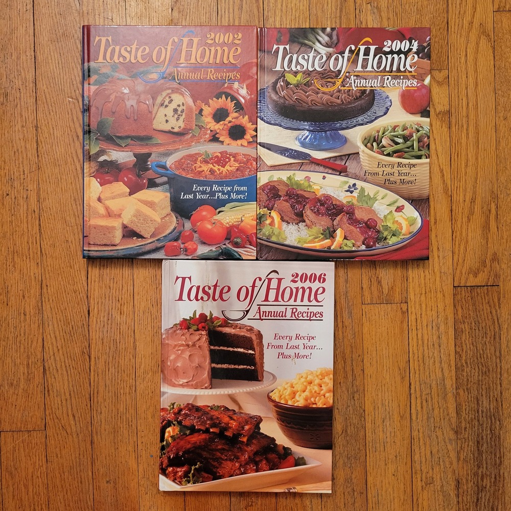 3 Taste of Home Cookbook 02‎ 04 06 ANNUAL RECIPES Gift Kitchen Decor Hardcover